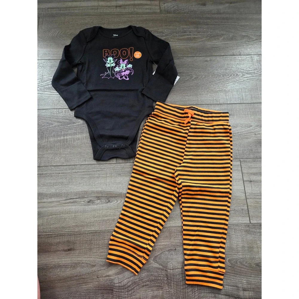 Jumping beans × disney baby girl halloween glow in the dark outfit‎ 24 mos